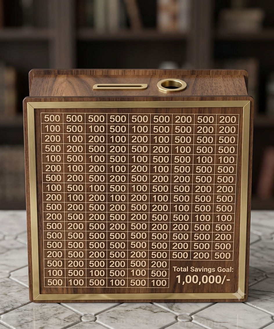 1 Lakh Wooden Money Piggi Bank for Kids/Piggy Bank